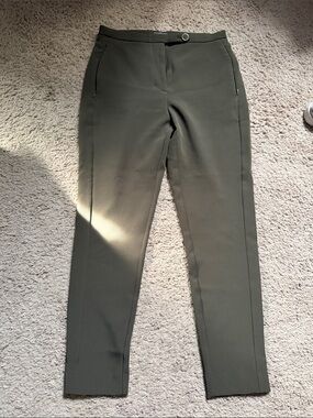 Worthington Olive Slim-Leg Dress Pants